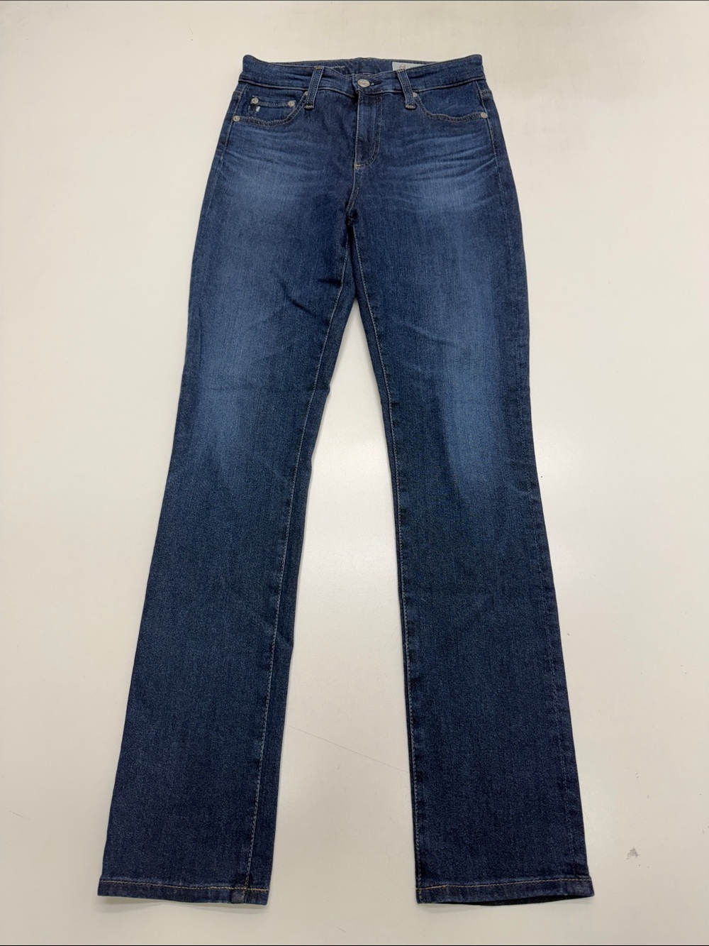 AG Women’s 26R HIGH RISE SLIM STRAIGHT Blue Jeans